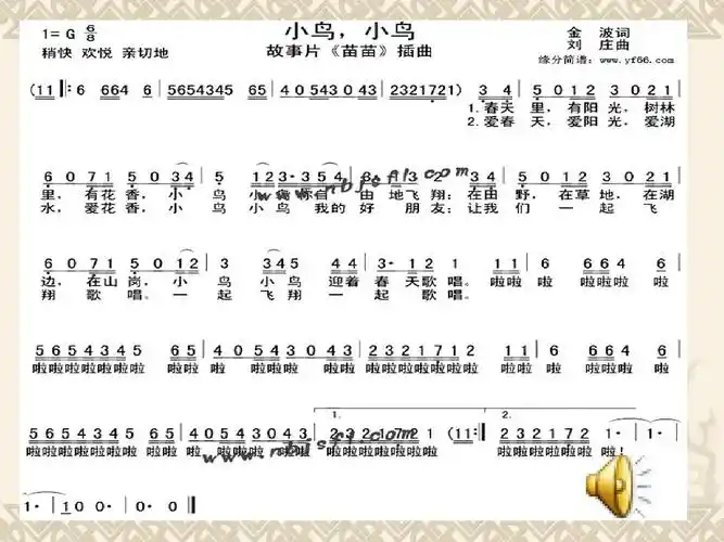 人教版六年级音乐下册《小鸟小鸟》课件ppt