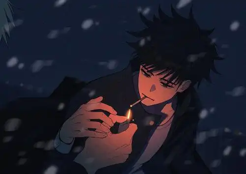 习惯了在黑夜里为你点烟