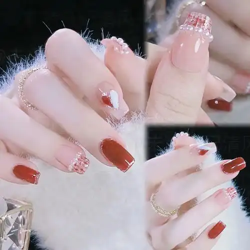 珍珠少女仙气美甲,真的好显手白噢99#美甲 #变美 #时尚  - 抖音