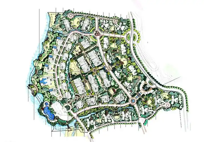 手绘总平面图片