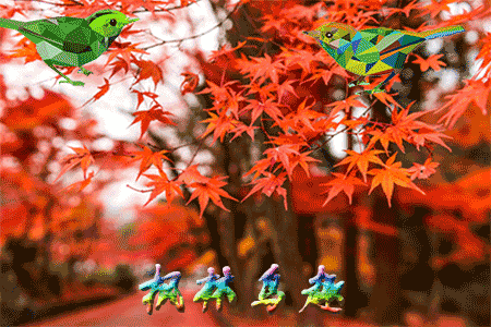 20幅动图,20位唐人的"枫言疯语"_枫叶