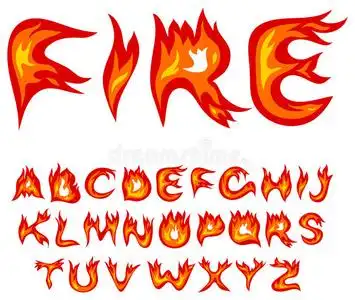 火字母火焰字母表照片