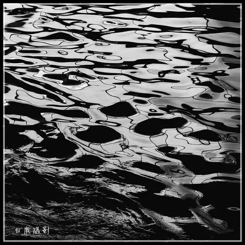 黑白,泳池水波纹