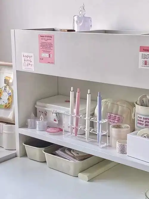 置物架简约平替桌面小书架学生党宿舍办公书房多层少女心收纳书柜