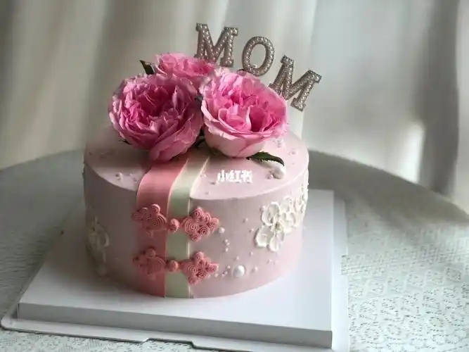 妈妈款中国结旗袍生日蛋糕