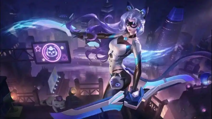 别急着入手,阿轲暗夜猫娘星元部件上新_皮肤_虞姬云_海报