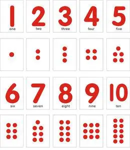 儿童数字卡片宝宝启蒙早教幼儿园认数识数1-10玩具配对认知教具