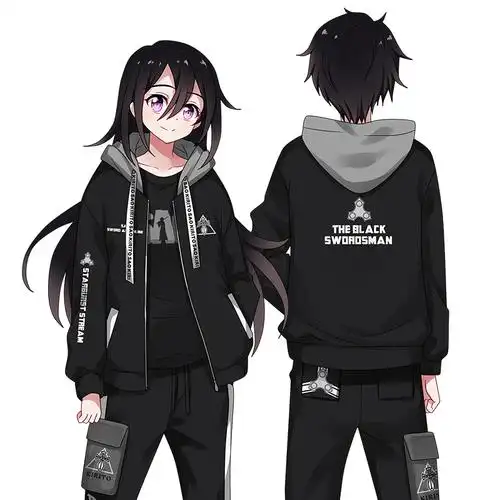 杰克前沿刀剑神域印象动漫连帽卫衣外套二次元动漫t恤