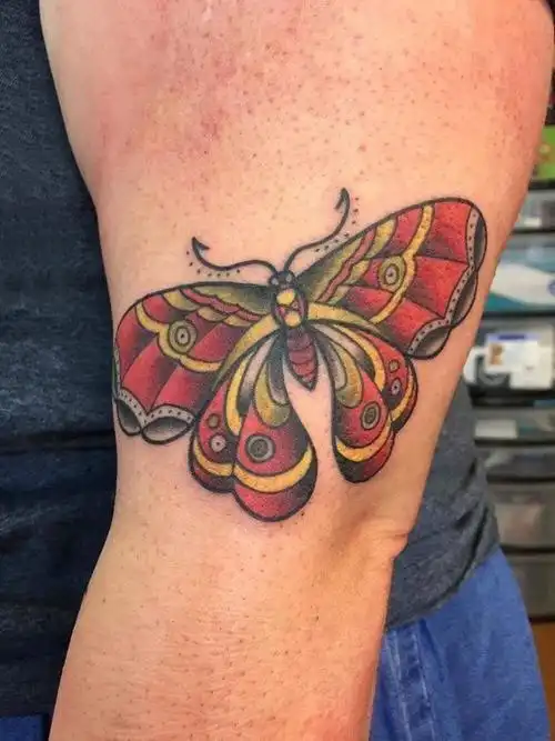 oldschool彩色蝴蝶纹身图案