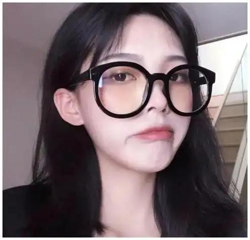 头像戴眼镜系列真人女头