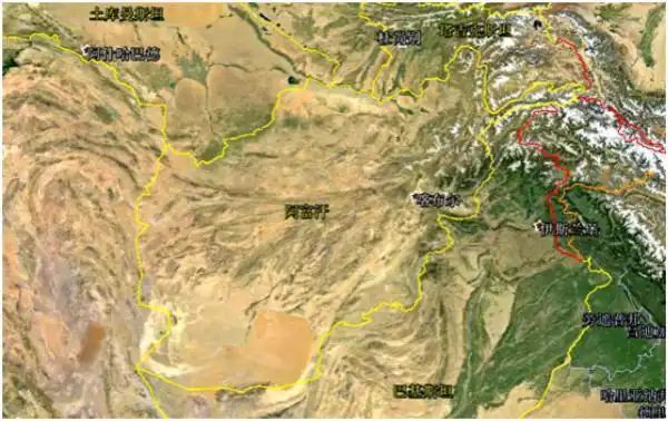 阿富汗及周边卫星图(图片来源:google earth)