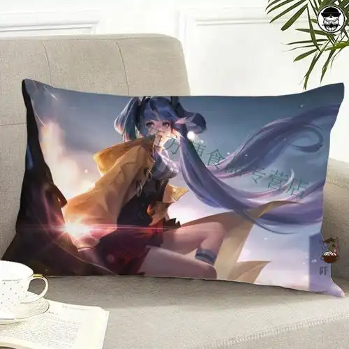 王者荣耀周边全英雄睡觉抱枕床头靠枕鲁班李白诸葛亮貂蝉双面定制飞衡