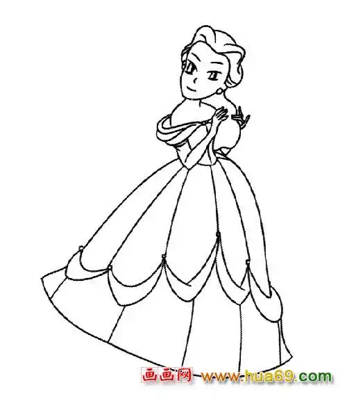 可爱公主简笔画小动物