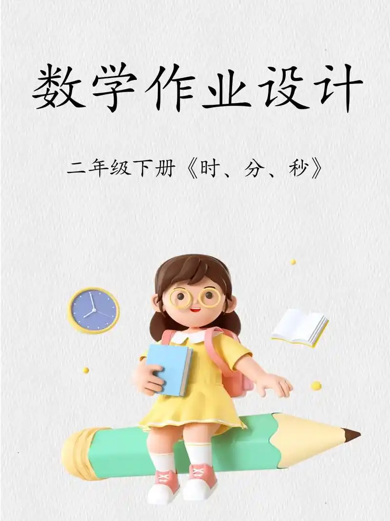 数学作业设计《时,分,秒》.《时,分,秒》是苏教版小学数学二 - 抖音