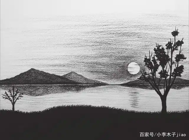 用炭笔画风景,画起来超快还很好看!快拿起笔试试