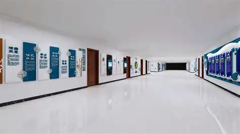 税务局走廊版面设计3d效果图|三维|场景|3d设计师ng男 - 原创作品