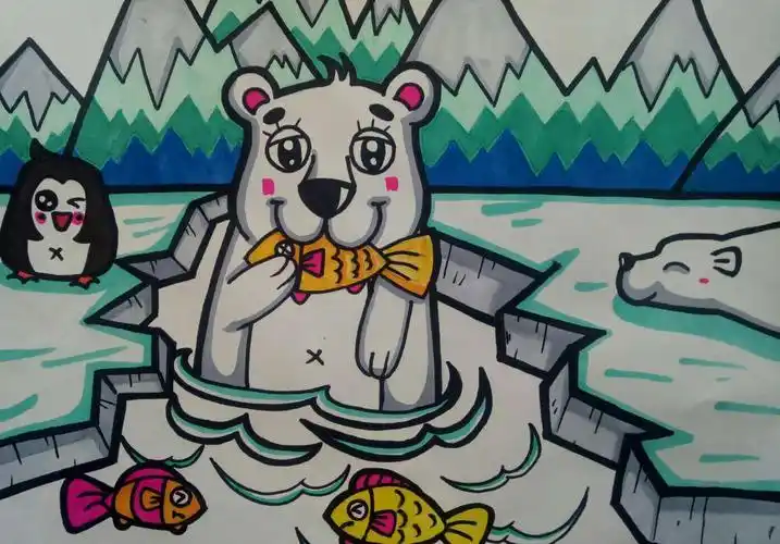 定南中专简笔画作品为孩子收藏