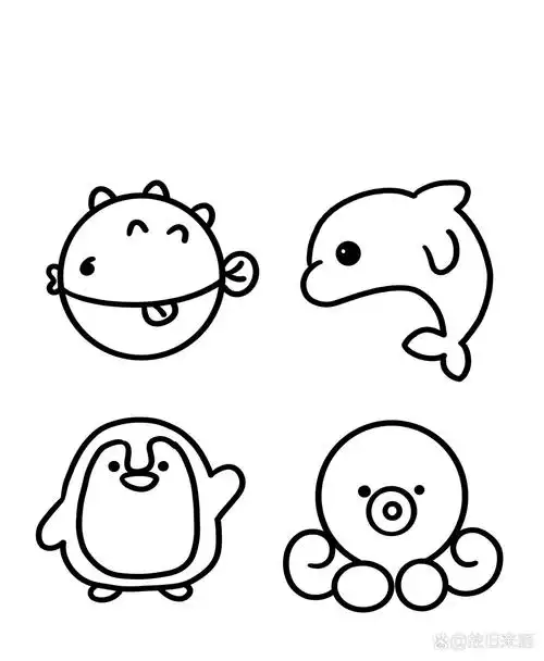 控笔练习|卡通版动物简笔画教程 超可爱的动物简笔画教程来啦!