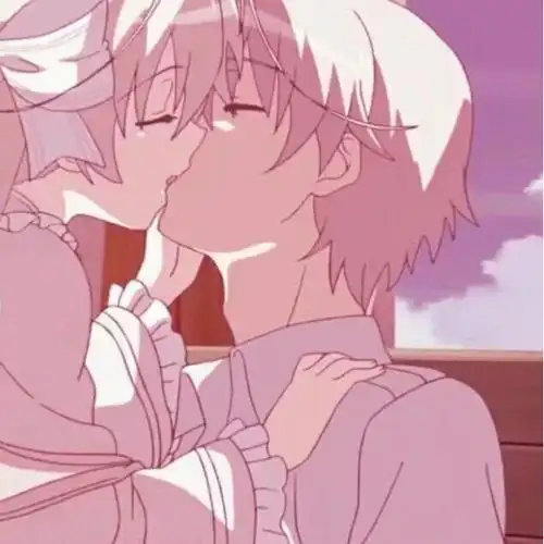 卡通亲吻情侣头像 - 接吻情侣头像!