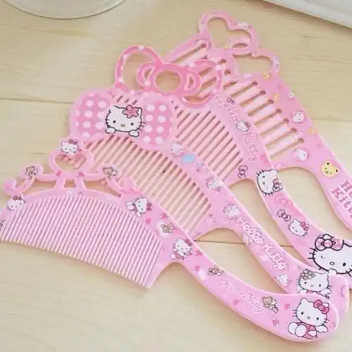 四把装凯蒂猫kt儿童梳子凯蒂猫卡通可爱梳子hellokitty学生梳子kt猫4