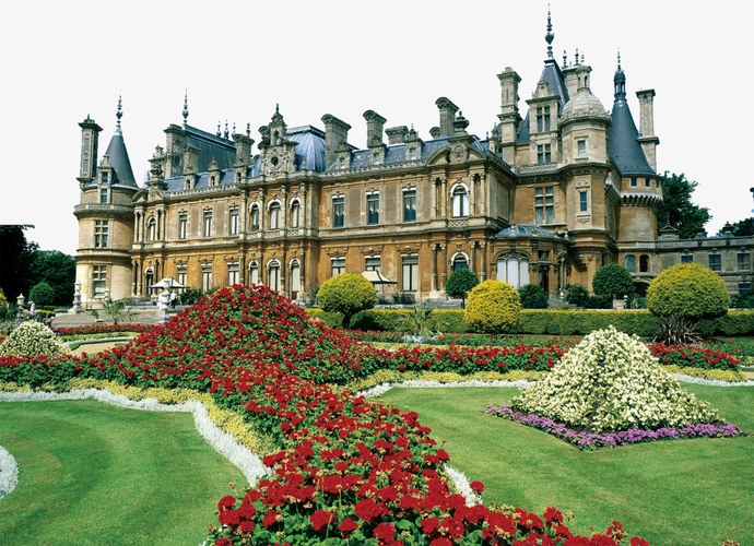 浪漫欧式城堡建筑花园美景