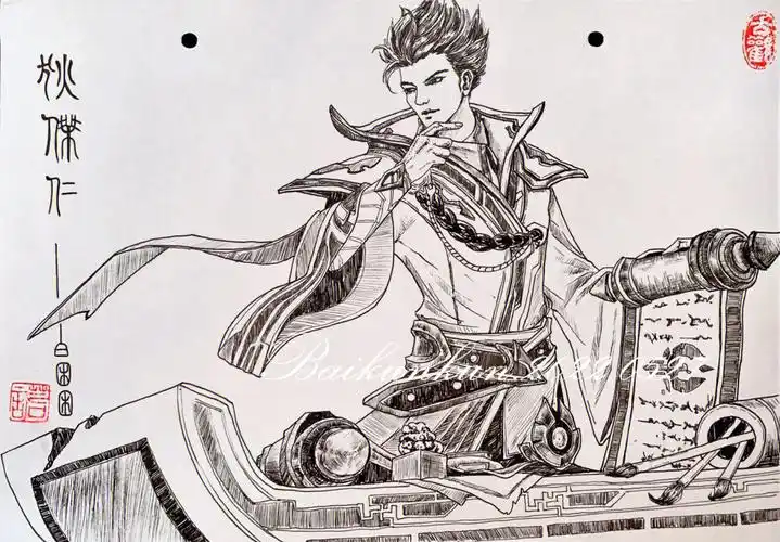 手绘王者荣耀英雄射手篇二狄仁杰