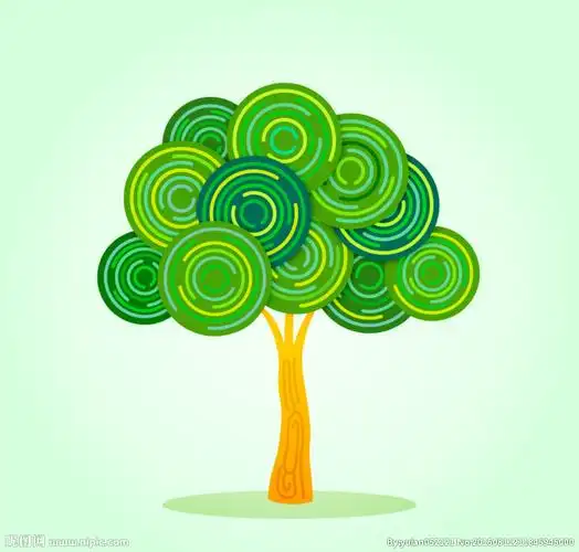 创意绿色树木矢量素材图片