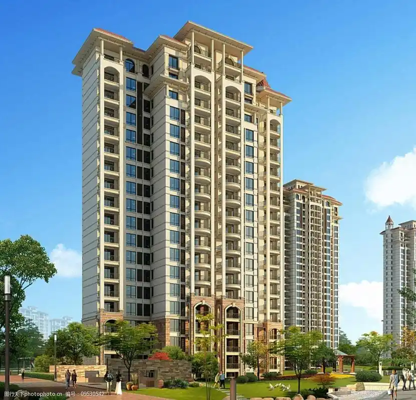 高档小区效果图图片