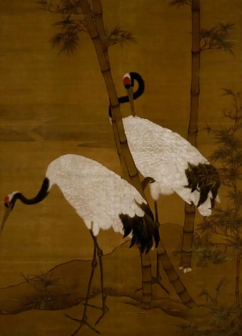 明代画家边景昭(1356-1436)花鸟绘画作品欣赏,作品以工笔重彩法见长