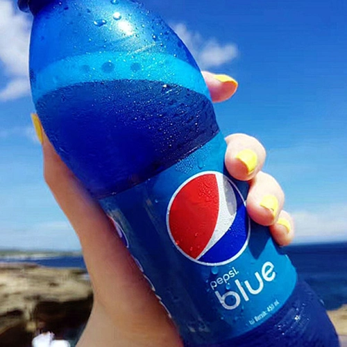 新鲜感十足#pepsi blue 蓝色百事可乐 梅子味 450ml