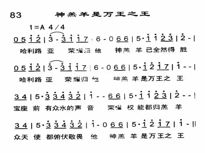 第83首 -神羔羊是万王之王