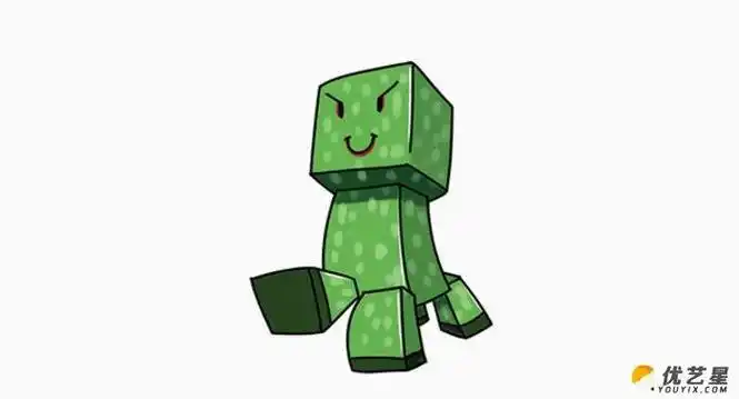 我的世界苦力怕简笔画图文教学