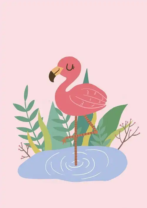 火烈鸟简笔画火烈鸟简笔画卡通可爱