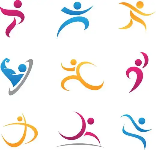 创意运动标志小人