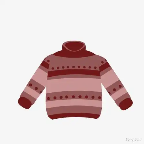 卡通红色毛衣png素材透明免抠图片-其他元素
