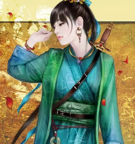 求古装女杀手图片 手绘也可真人也可 袖子处不繁琐简便最好是紫色