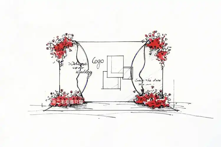 婚礼手绘