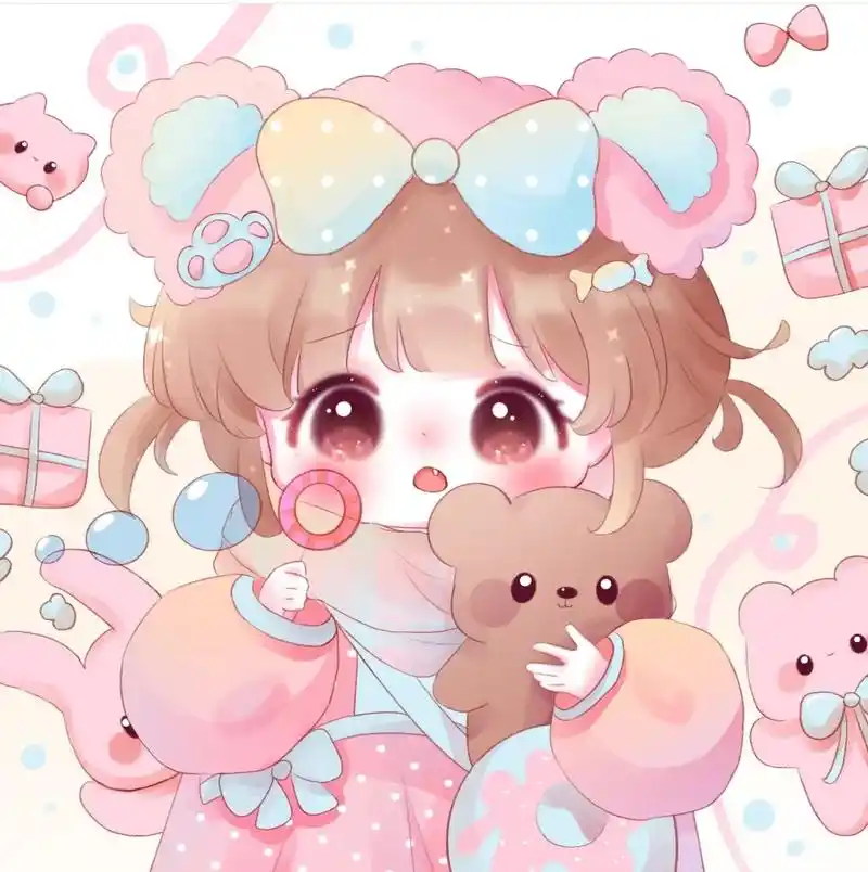 可爱头像女卡通呆萌 #甜美可爱  - 抖音