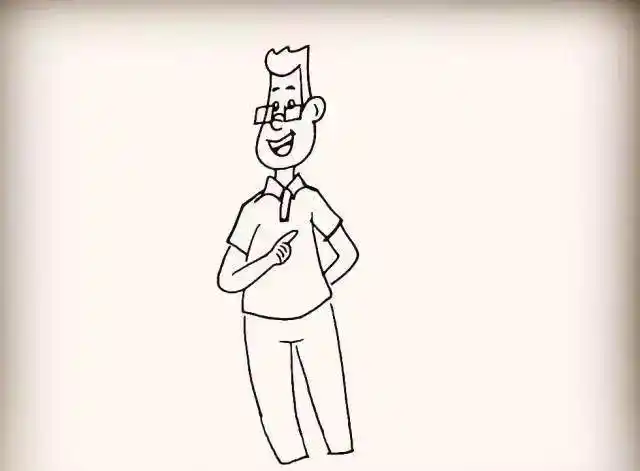 爸爸简笔画全身简单