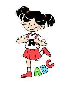 小学生简笔画人物女孩