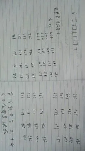 4位数字组成的6位数字的密码.要求开头是6结尾是7.可以重复.