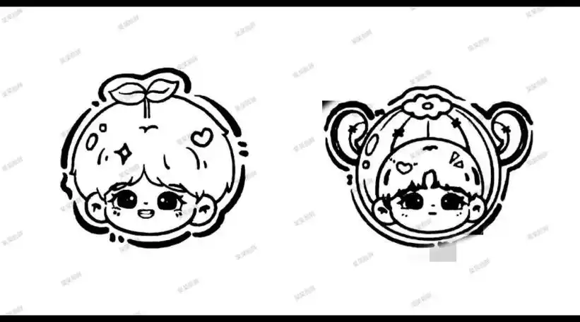 ③宋亚轩刘耀文可爱大头印章25mm(一元硬币大小)每个赠送一瓶墨油!