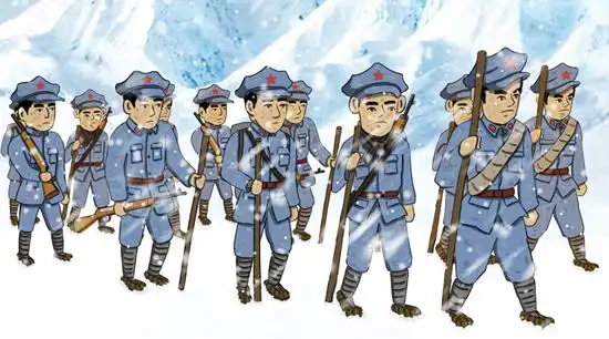 长征系列萌漫故事(17)风雪翻越夹金山