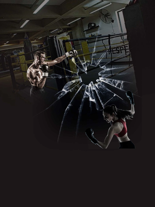 暗黑系拳王争霸赛海报psd