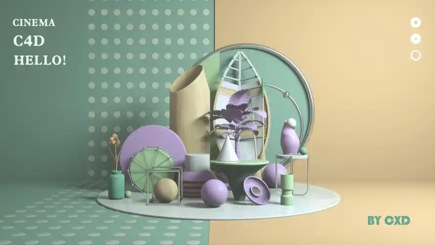c4d场景模型练习|三维|场景|陈小蝶 - 原创作品 - 站酷 (zcool)