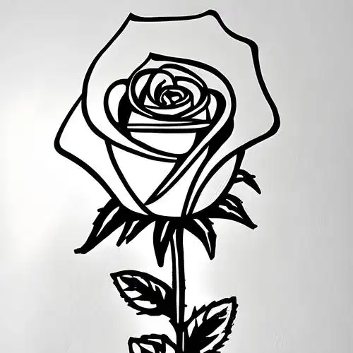 玫瑰花简笔画 简单漂亮