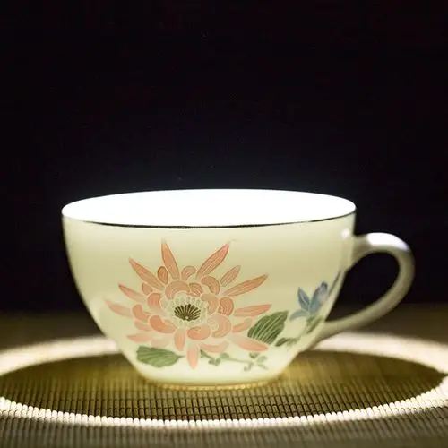 罕见官窑 系70年代大会堂国宴厅用瓷 洪江大球泥 矿物质颜料手绘