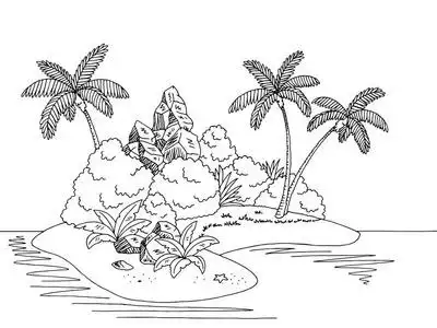 海岛植物图片-海岛植物素材-海岛植物插画-摄图新视界