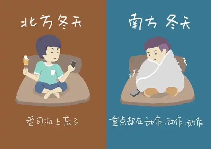 北方和南方的冬天