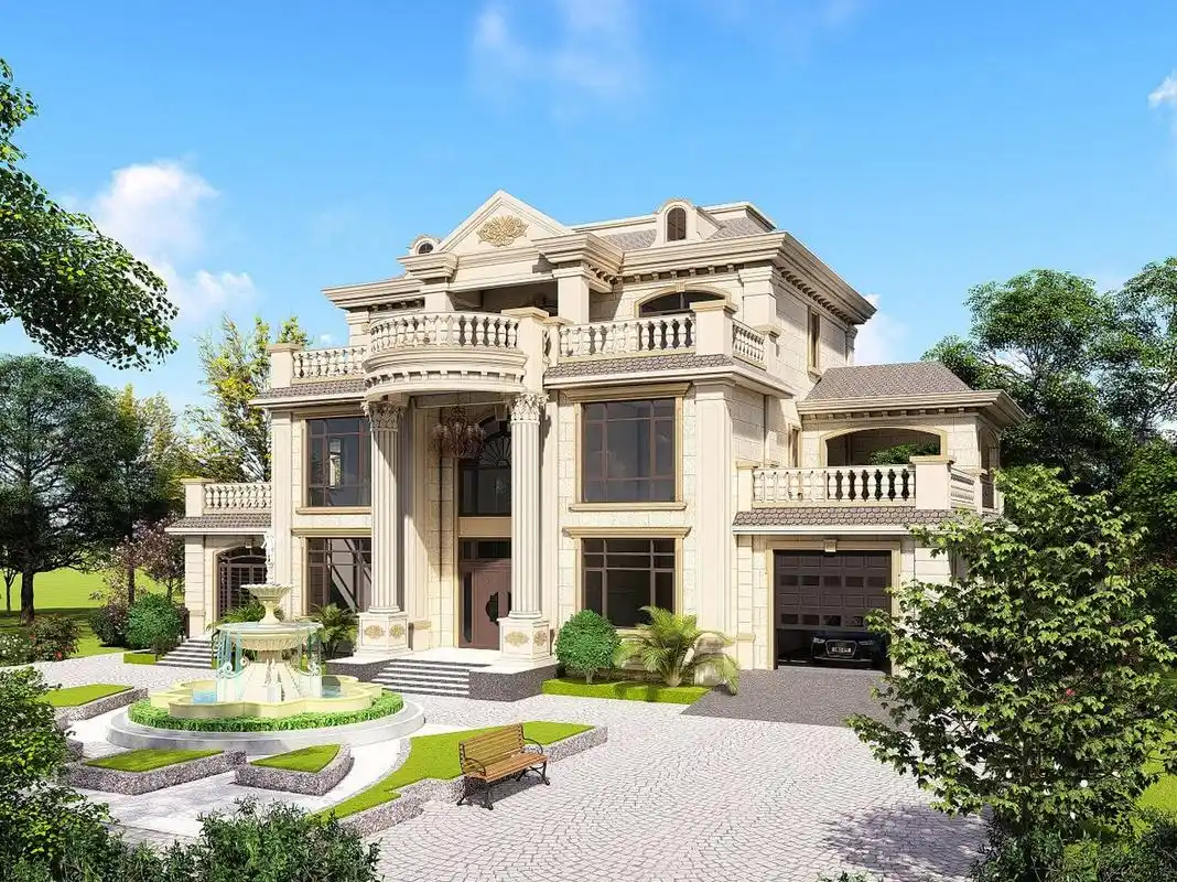 五开间大面宽多功能三层法式别墅(附平面图) 项目概况: 项目地址:湖北